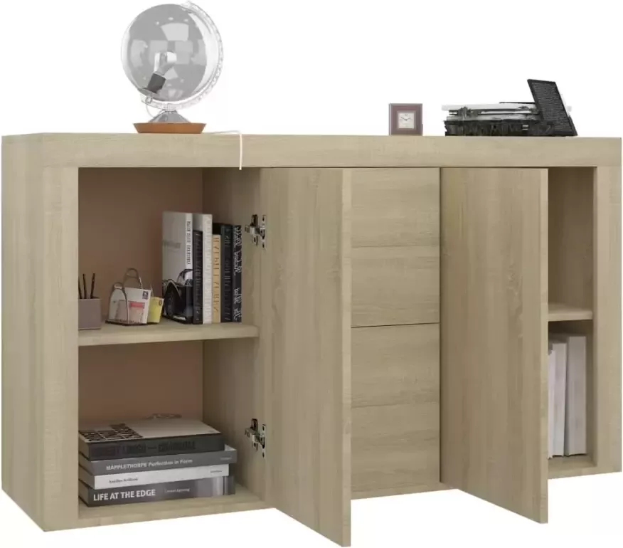 VidaXL -Dressoir-120x36x69-cm-bewerkt-hout-sonoma-eikenkleurig - Foto 4