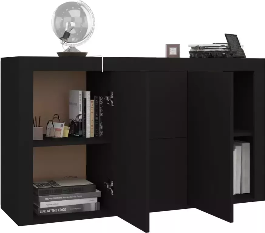 VidaXL -Dressoir-120x36x69-cm-bewerkt-hout-zwart - Foto 2