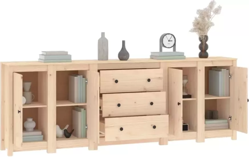 Vida XL Dressoir 230x35x80 cm massief grenenhout SKU: V3114074 - Foto 2