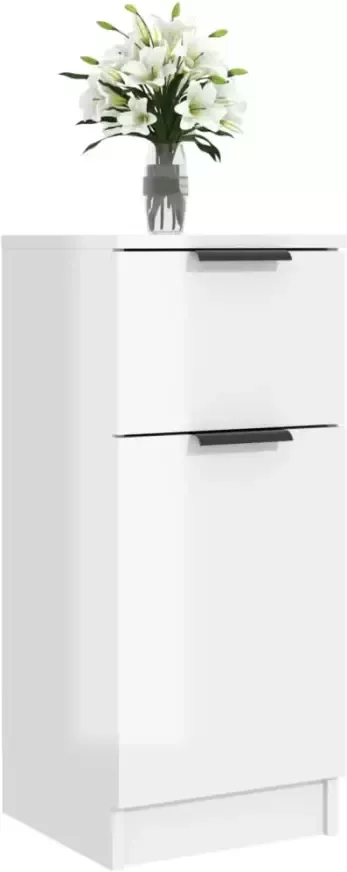 VidaXL -Dressoir-30x30x70-cm-bewerkt-hout-hoogglans-wit - Foto 5