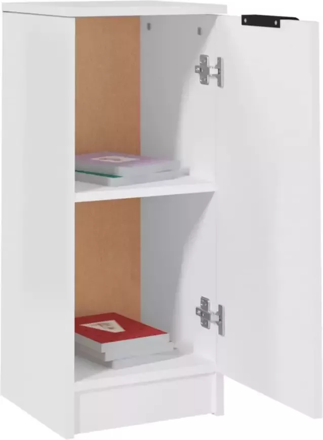 VidaXL -Dressoir-30x30x70-cm-bewerkt-hout-hoogglans-wit - Foto 4