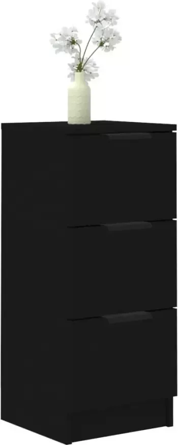 VidaXL -Dressoir-30x30x70-cm-bewerkt-hout-zwart - Foto 5