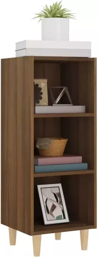 VidaXL -Dressoir-34 5x32 5x90-cm-bewerkt-hout-bruineikenkleurig - Foto 4