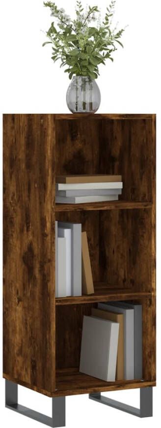 VidaXL -Dressoir-34 5x32 5x90-cm-bewerkt-hout-gerookt-eikenkleurig - Foto 8