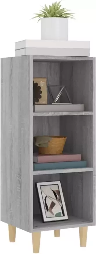 VidaXL -Dressoir-34 5x32 5x90-cm-bewerkt-hout-grijs-sonoma-eikenkleurig - Foto 4