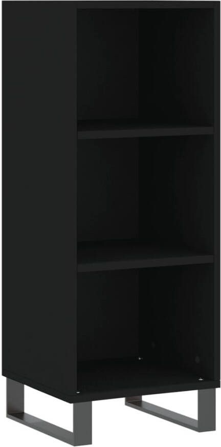 VidaXL -Dressoir-34 5x32 5x90-cm-bewerkt-hout-zwart - Foto 8