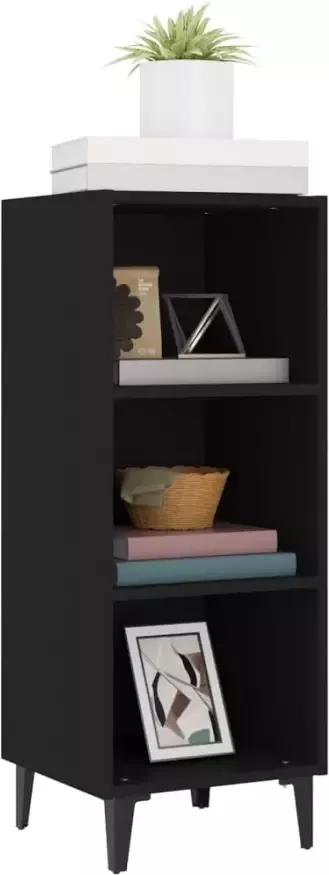 VidaXL -Dressoir-34 5x32 5x90-cm-bewerkt-hout-zwart - Foto 5