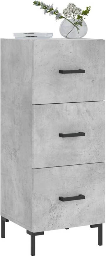 VidaXL -Dressoir-34 5x34x90-cm-bewerkt-hout-betongrijs - Foto 13