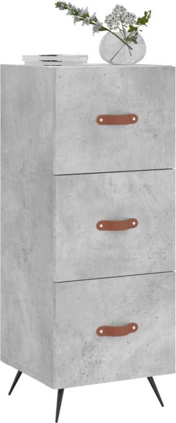 VidaXL -Dressoir-34 5x34x90-cm-bewerkt-hout-betongrijs - Foto 11