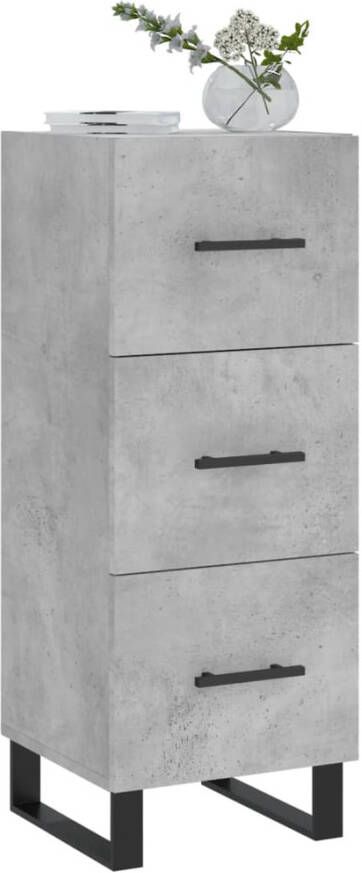 VidaXL -Dressoir-34 5x34x90-cm-bewerkt-hout-betongrijs - Foto 12