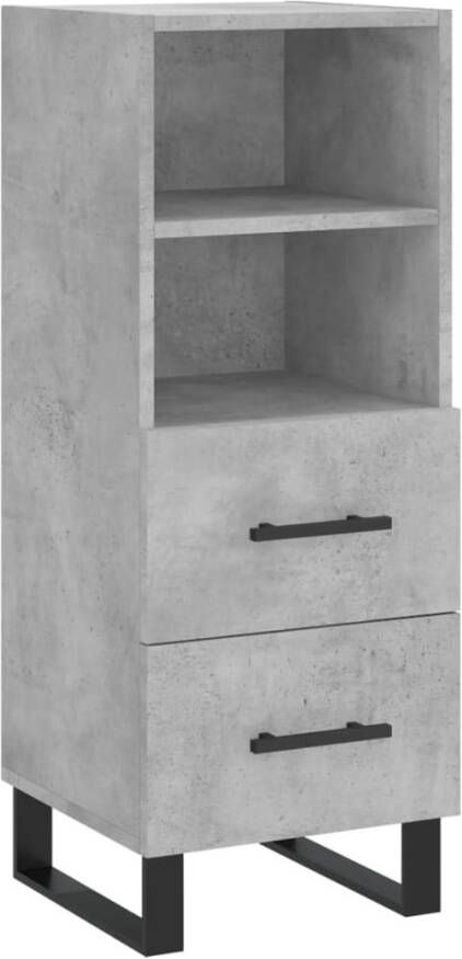 Prolenta Premium INFIORI Dressoir 34 5x34x90 cm bewerkt hout betongrijs - Foto 6
