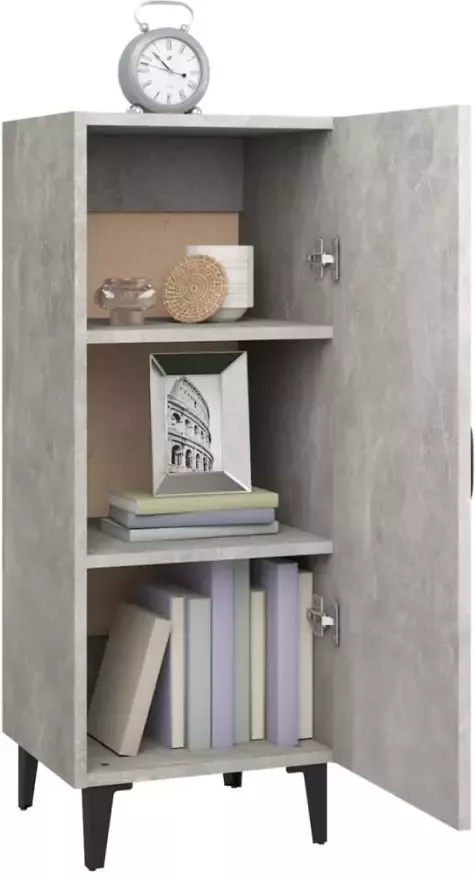 VidaXL -Dressoir-34 5x34x90-cm-bewerkt-hout-betongrijs - Foto 3