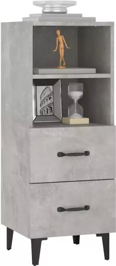 VidaXL -Dressoir-34 5x34x90-cm-bewerkt-hout-betongrijs - Foto 12