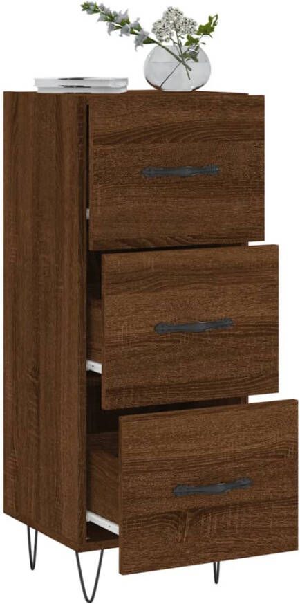 VidaXL -Dressoir-34 5x34x90-cm-bewerkt-hout-bruineikenkleurig - Foto 9