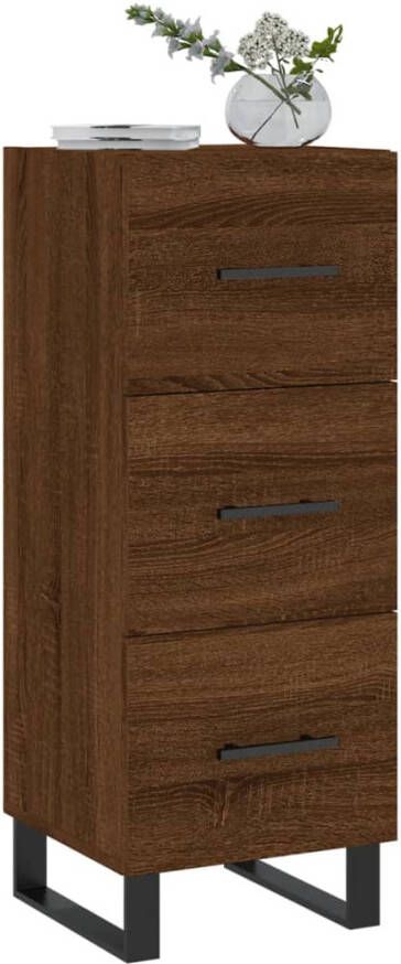 VidaXL -Dressoir-34 5x34x90-cm-bewerkt-hout-bruineikenkleurig - Foto 11