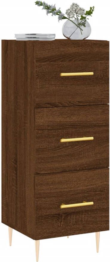 VidaXL -Dressoir-34 5x34x90-cm-bewerkt-hout-bruineikenkleurig - Foto 10