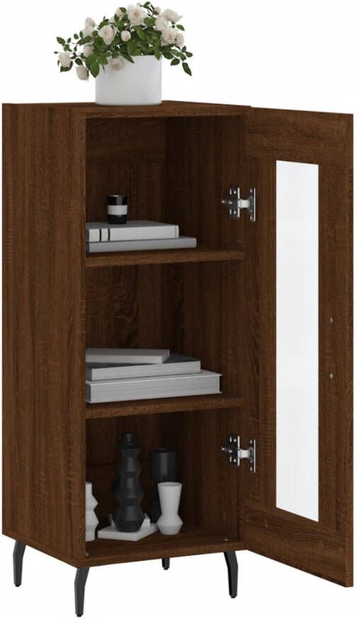 Prolenta Premium INFIORI Dressoir 34 5x34x90 cm bewerkt hout bruineikenkleurig - Foto 5