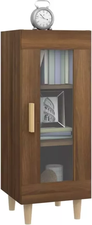 VidaXL -Dressoir-34 5x34x90-cm-bewerkt-hout-bruineikenkleurig - Foto 4