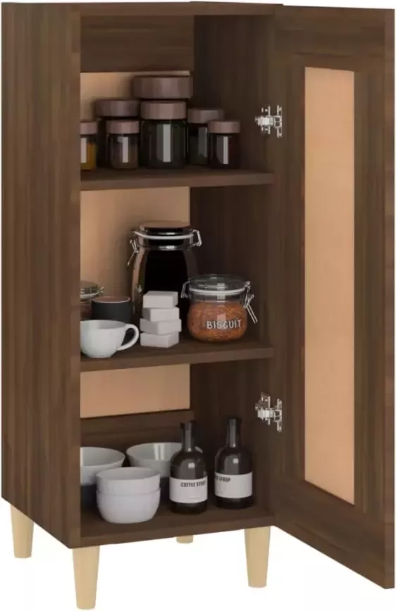 VidaXL -Dressoir-34 5x34x90-cm-bewerkt-hout-bruineikenkleurig - Foto 4