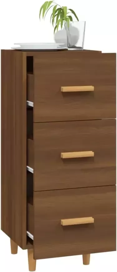 VidaXL -Dressoir-34 5x34x90-cm-bewerkt-hout-bruineikenkleurig - Foto 4
