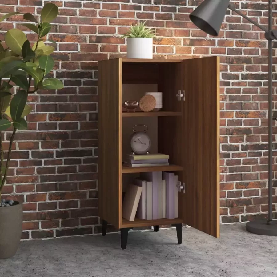 VidaXL -Dressoir-34 5x34x90-cm-bewerkt-hout-bruineikenkleurig - Foto 5