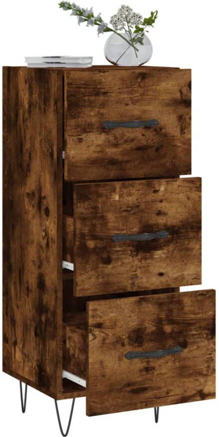 VidaXL -Dressoir-34 5x34x90-cm-bewerkt-hout-gerookt-eiken - Foto 7