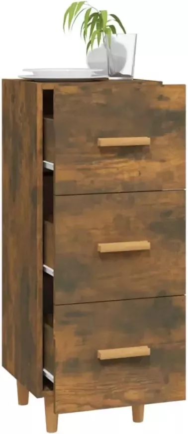 VidaXL -Dressoir-34 5x34x90-cm-bewerkt-hout-gerookt-eiken - Foto 3