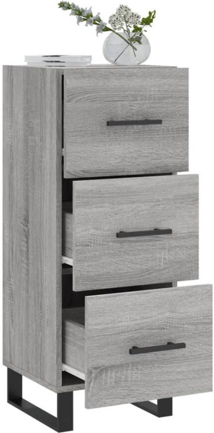 VidaXL -Dressoir-34 5x34x90-cm-bewerkt-hout-grijs-sonoma-eikenkleurig - Foto 9