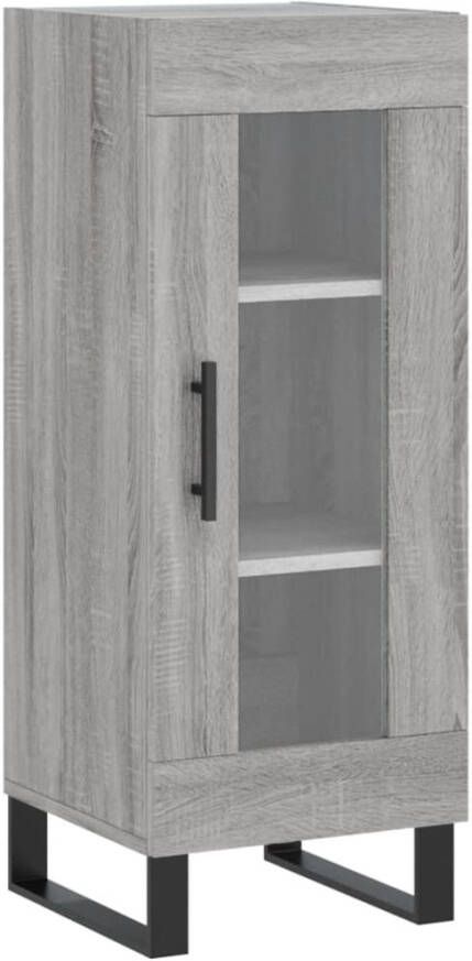 Prolenta Premium INFIORI Dressoir 34 5x34x90 cm bewerkt hout grijs sonoma eikenkleurig - Foto 9