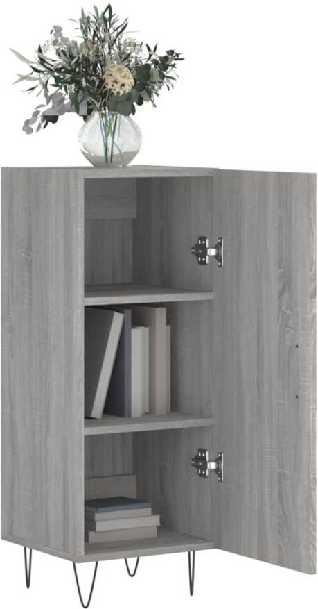 VidaXL -Dressoir-34 5x34x90-cm-bewerkt-hout-grijs-sonoma-eikenkleurig - Foto 5