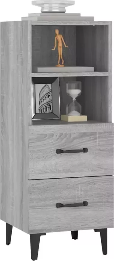 VidaXL -Dressoir-34 5x34x90-cm-bewerkt-hout-grijs-sonoma-eikenkleurig - Foto 3