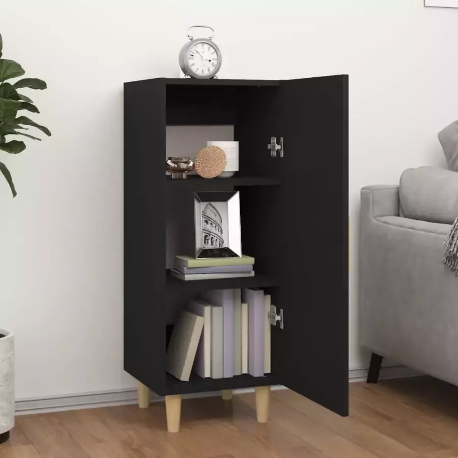 VidaXL -Dressoir-34 5x34x90-cm-bewerkt-hout-zwart