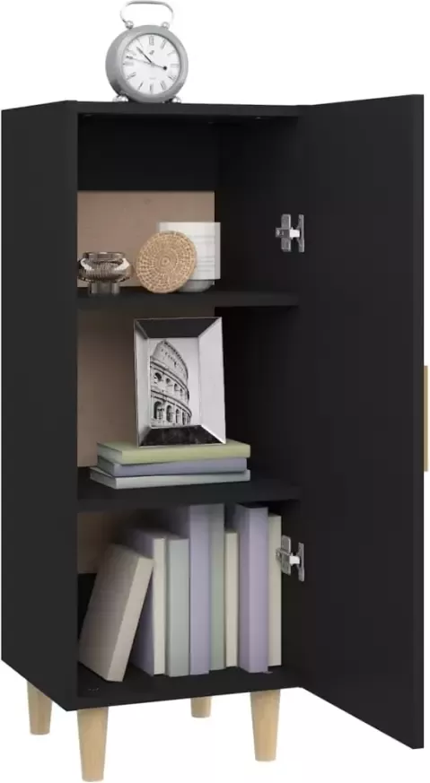 VidaXL -Dressoir-34 5x34x90-cm-bewerkt-hout-zwart - Foto 2