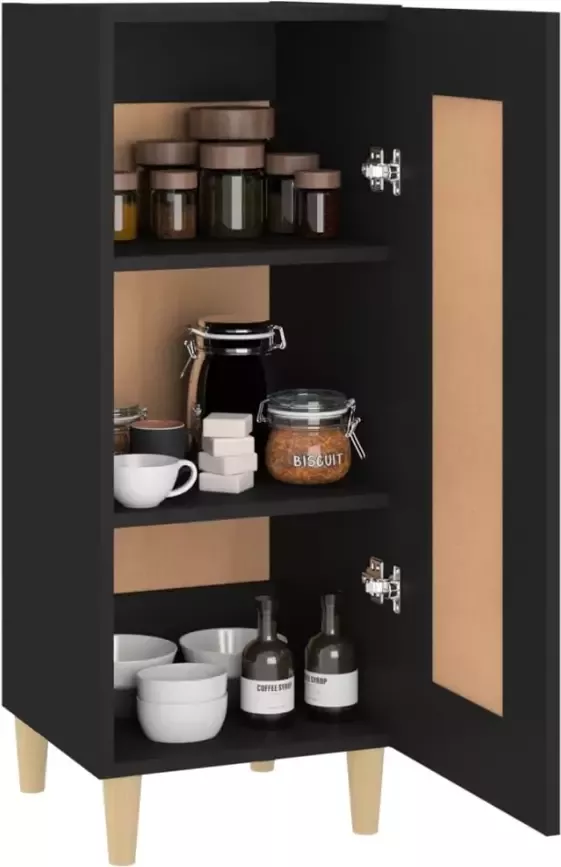 VidaXL -Dressoir-34 5x34x90-cm-bewerkt-hout-zwart - Foto 6