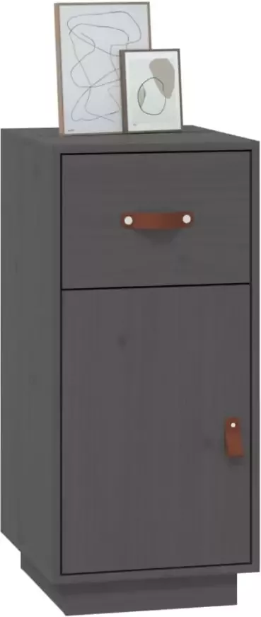 VidaXL -Dressoir-34x40x75-cm-massief-grenenhout-grijs - Foto 5