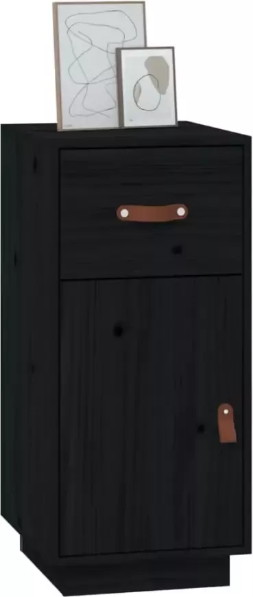 VidaXL -Dressoir-34x40x75-cm-massief-grenenhout-zwart - Foto 5