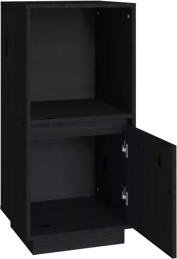 VidaXL -Dressoir-38x35x80-cm-massief-grenenhout-zwart - Foto 4