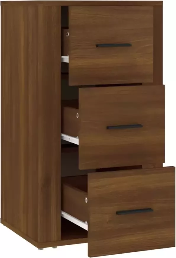 VidaXL -Dressoir-40x33x70-cm-bewerkt-hout-bruineikenkleurig - Foto 4