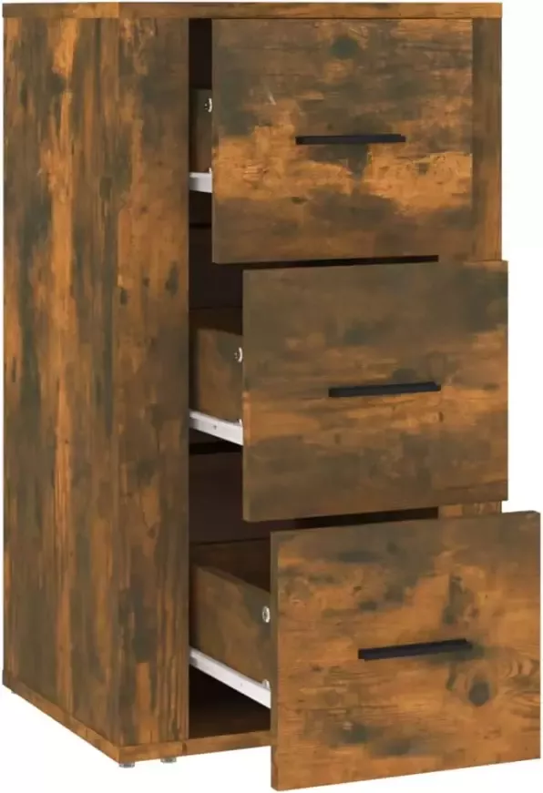 VidaXL -Dressoir-40x33x70-cm-bewerkt-hout-gerookt-eikenkleurig - Foto 4