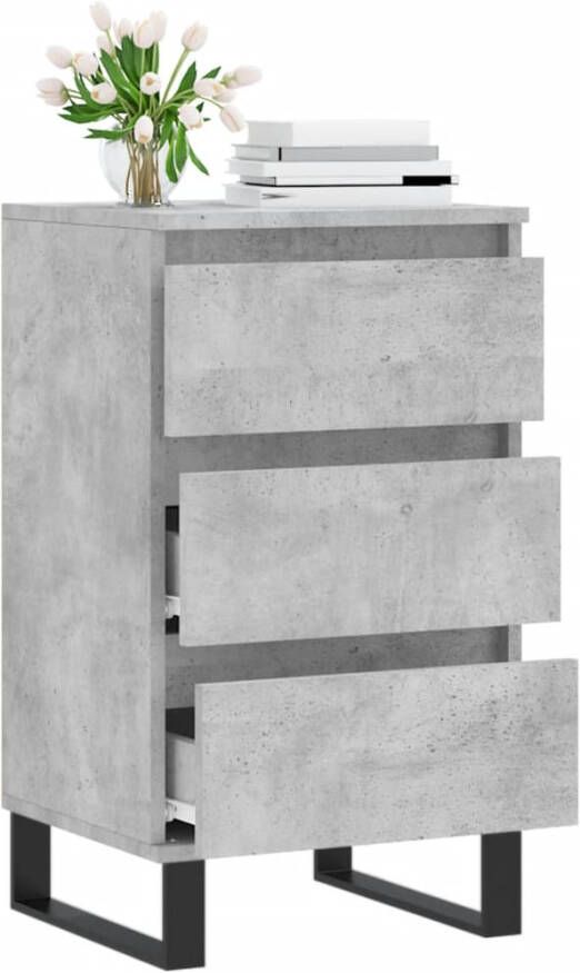 VidaXL -Dressoir-40x35x70-cm-bewerkt-hout-betongrijs - Foto 4