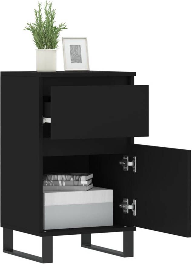 VidaXL -Dressoir-40x35x70-cm-bewerkt-hout-zwart - Foto 6