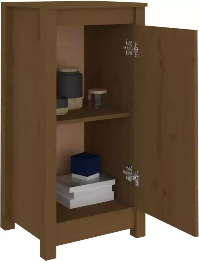 VidaXL -Dressoirs-2-st-40x35x80-cm-massief-grenenhout-honingbruin - Foto 8