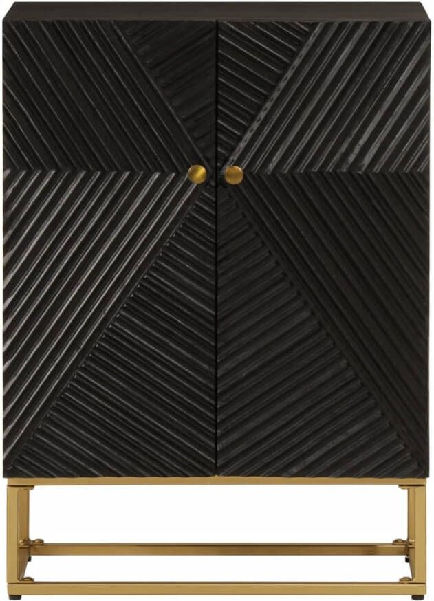 VidaXL -Dressoir-55x30x76-cm-massief-mangohout-en-ijzer-zwart - Foto 7