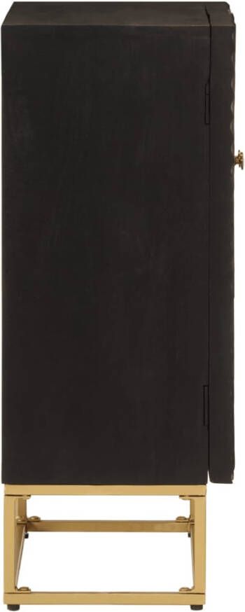 VidaXL -Dressoir-55x30x76-cm-massief-mangohout-en-ijzer-zwart - Foto 13