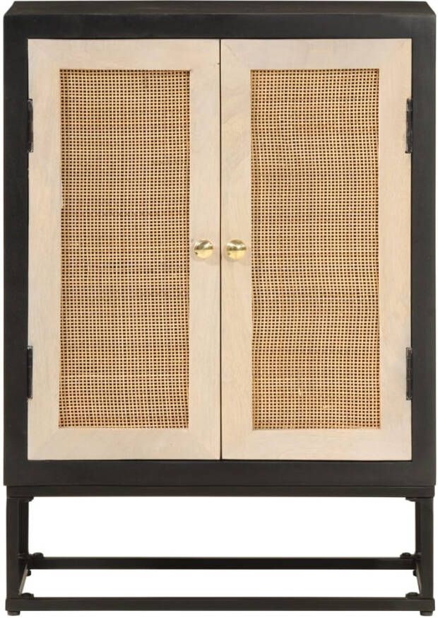 VidaXL -Dressoir-55x30x76-cm-massief-mangohout-en-ijzer-zwart - Foto 10