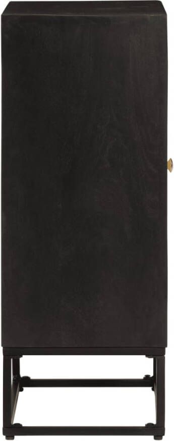 VidaXL -Dressoir-55x30x76-cm-massief-mangohout-en-ijzer-zwart - Foto 14