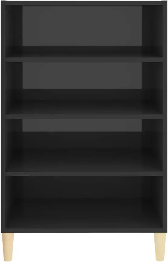 VidaXL -Dressoir-57x35x90-cm-bewerkt-hout-hoogglans-grijs - Foto 3