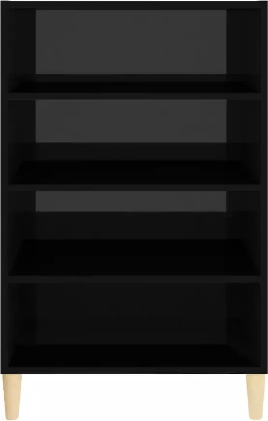 VidaXL -Dressoir-57x35x90-cm-bewerkt-hout-hoogglans-zwart - Foto 3