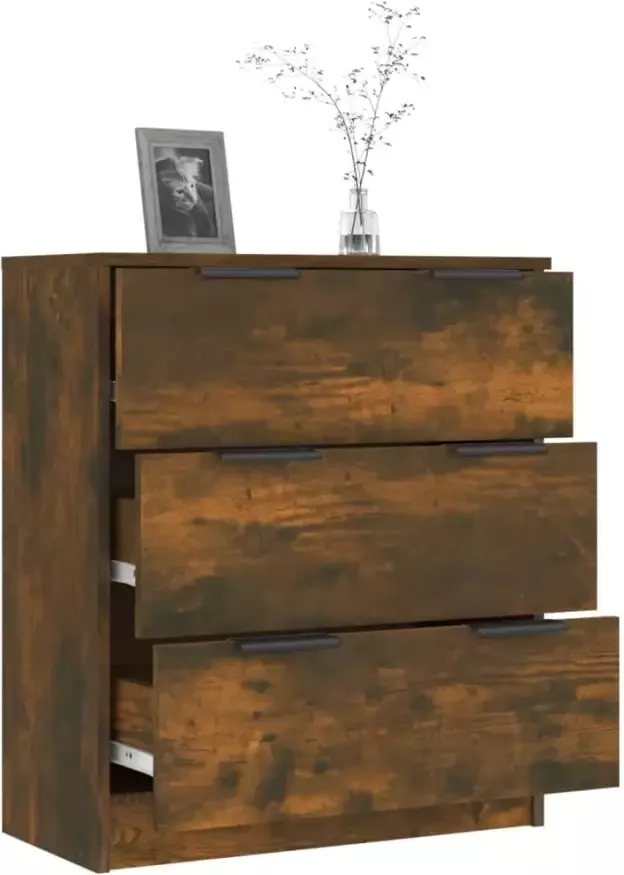 VidaXL -Dressoir-60x30x70-cm-bewerkt-hout-gerookt-eikenkleurig - Foto 4