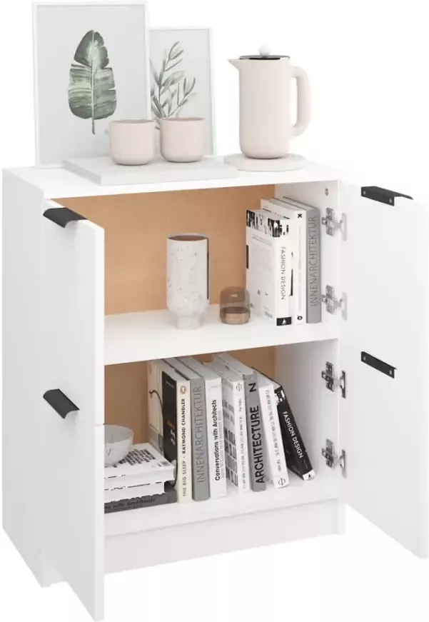 VidaXL -Dressoir-60x30x70-cm-bewerkt-hout-wit - Foto 4